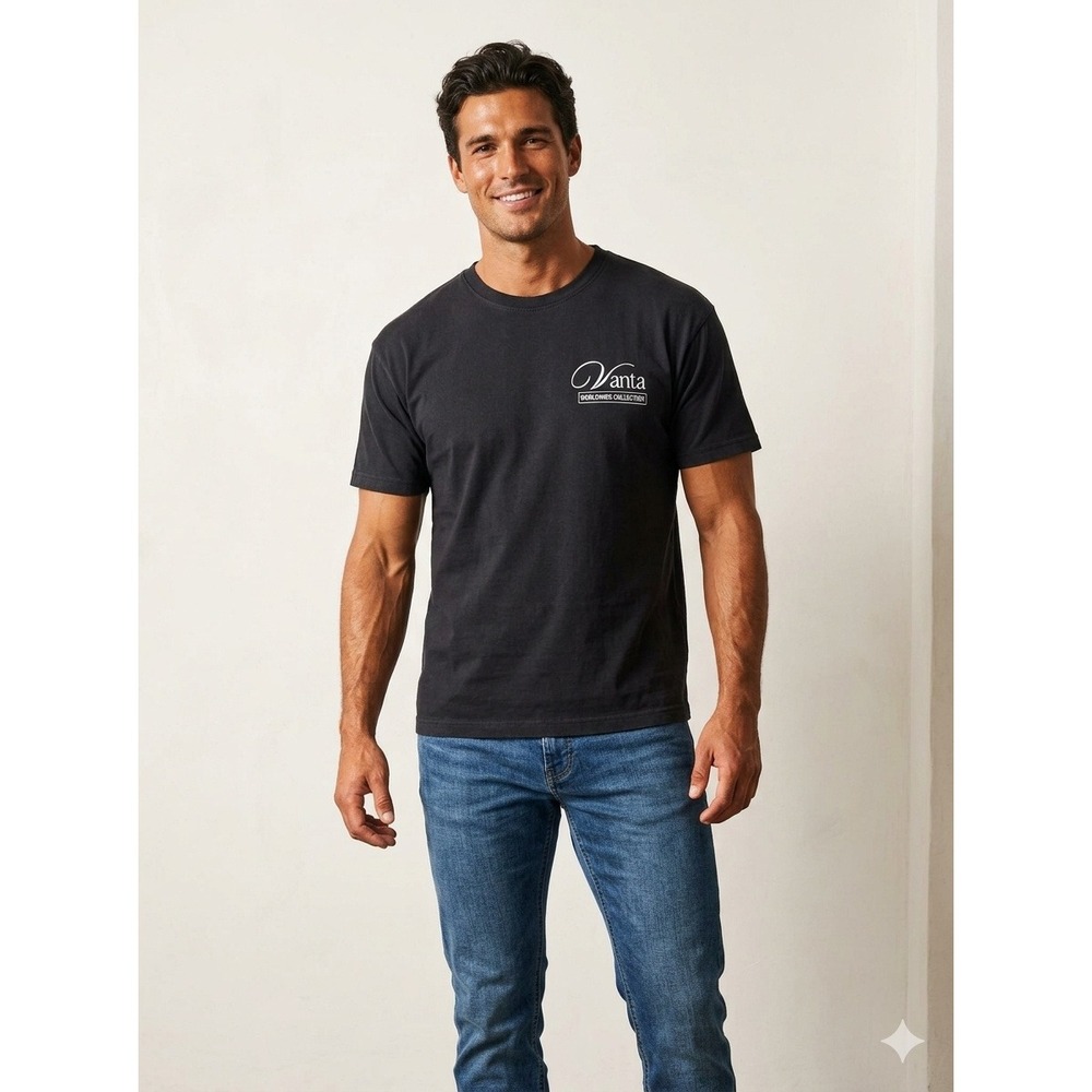 Vanta Mens Graphic Tshirt Black Casa Vanta Worldwide Collection NWT Small